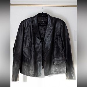 Leather blazer jacket